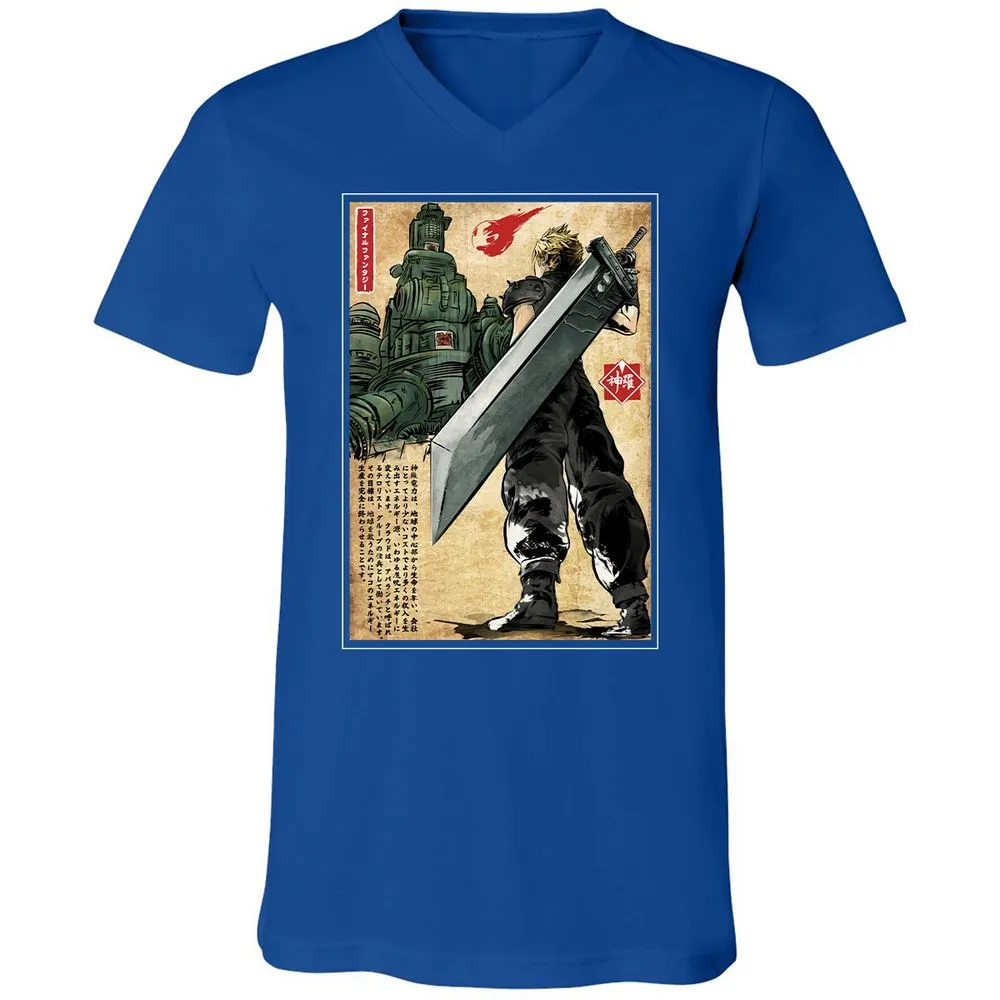 Unisex V-Neck T-Shirt - JKP136ZV - True Royal - 4
