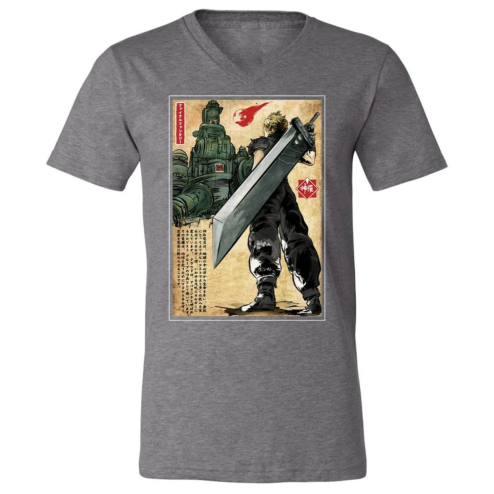 Unisex V-Neck T-Shirt - JKP136ZV - Deep Heather - 13