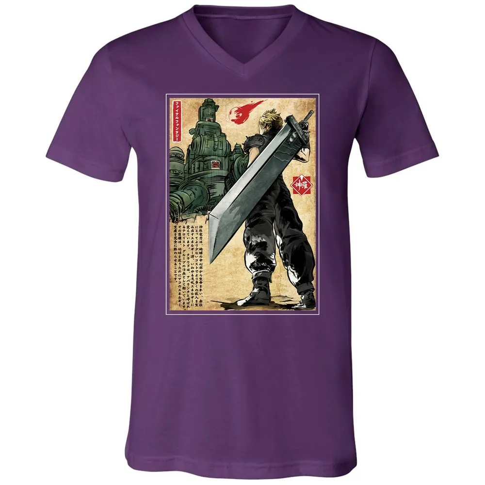 Unisex V-Neck T-Shirt - JKP136ZV - Team Purple - 9