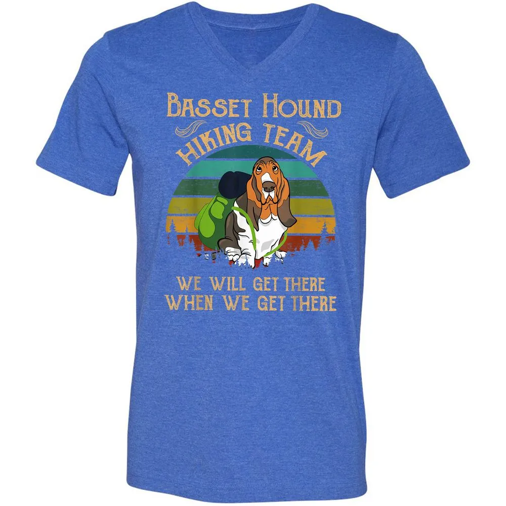 Unisex V-Neck T-Shirt - DB8AT6NY - Heather True Royal - 14