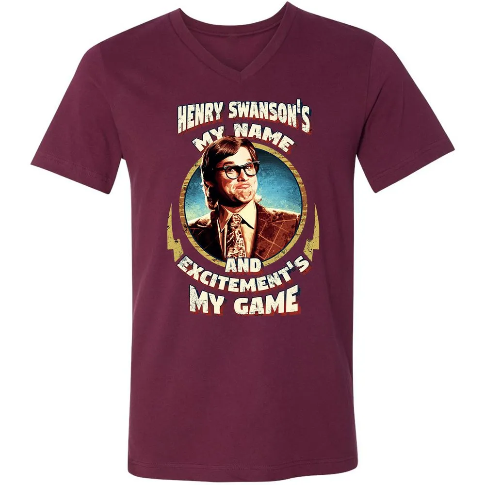 Unisex V-Neck T-Shirt - XBK914MQ - Maroon - 6