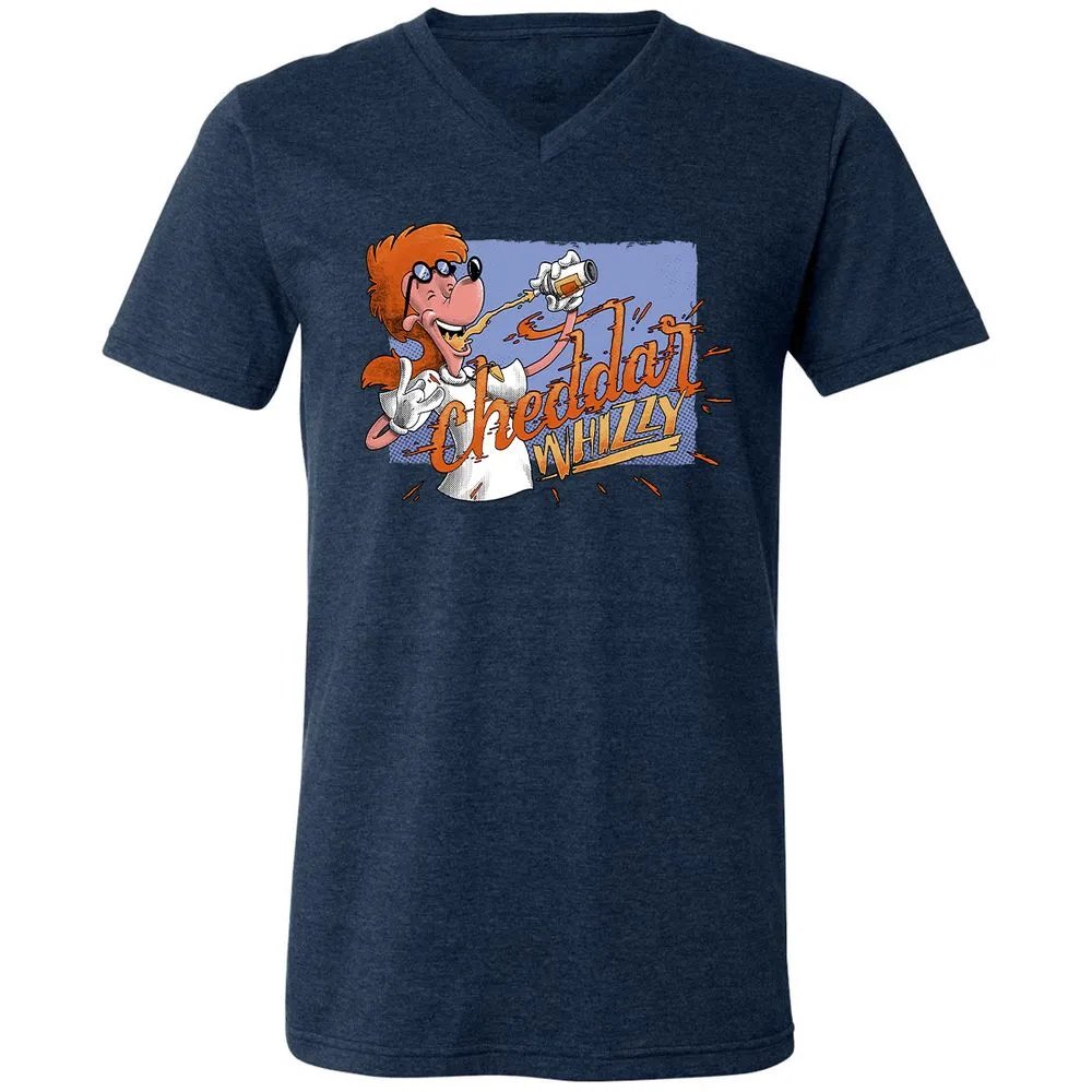 Unisex V-Neck T-Shirt - GL11TAGJ - Heather Navy - 15