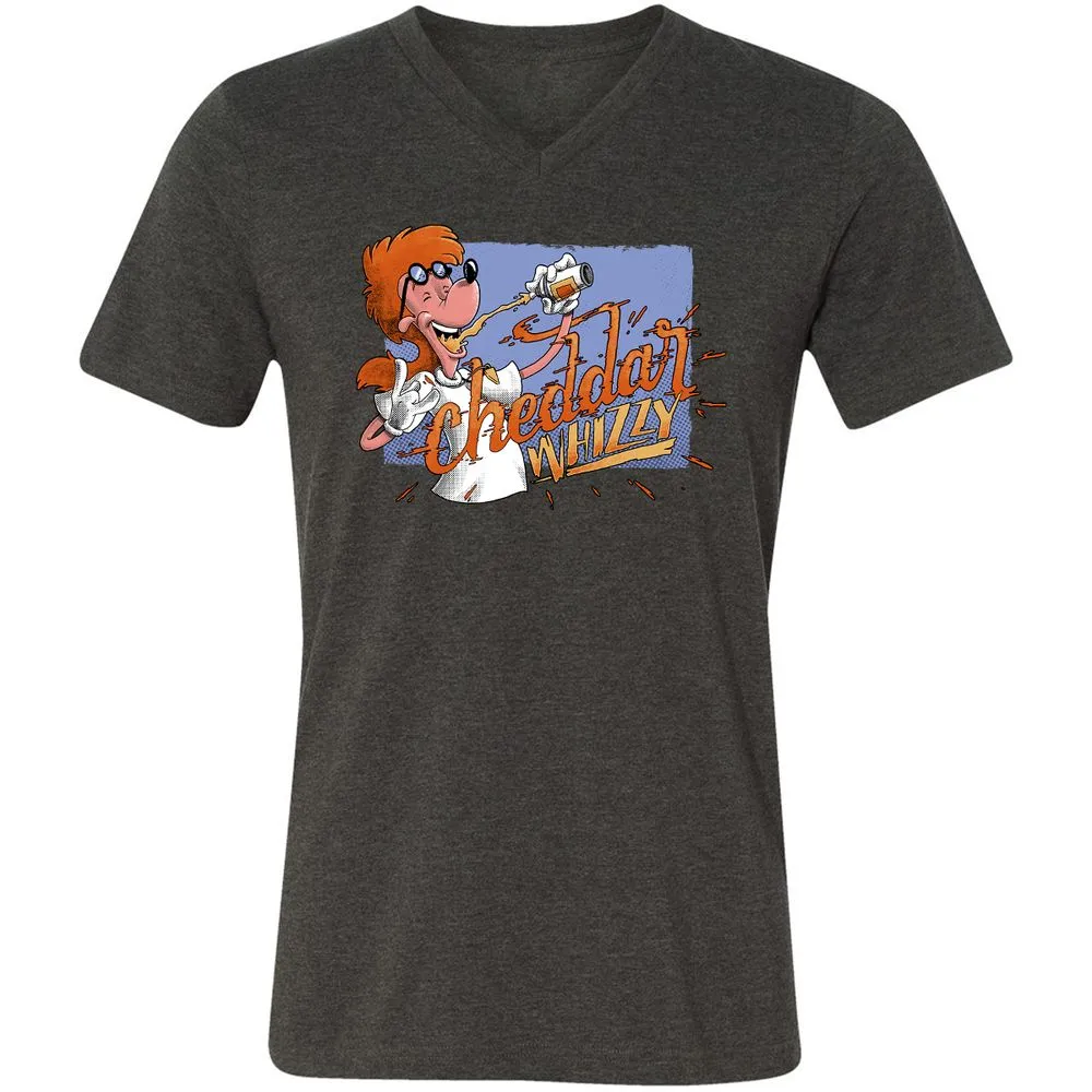 Unisex V-Neck T-Shirt - GL11TAGJ - Dark Grey Heather - 8