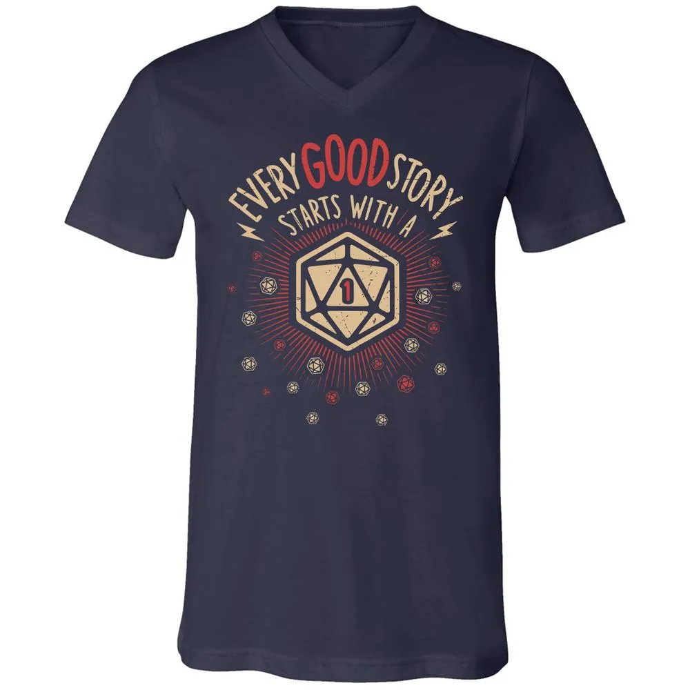 Unisex V-Neck T-Shirt - 4G42YFBF - Navy - 2