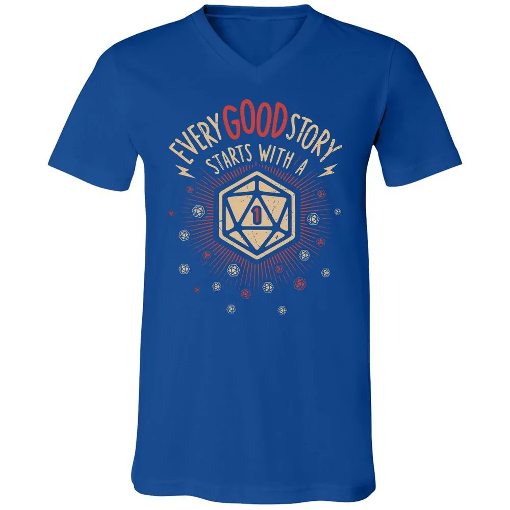 Unisex V-Neck T-Shirt - 4G42YFBF - True Royal - 4