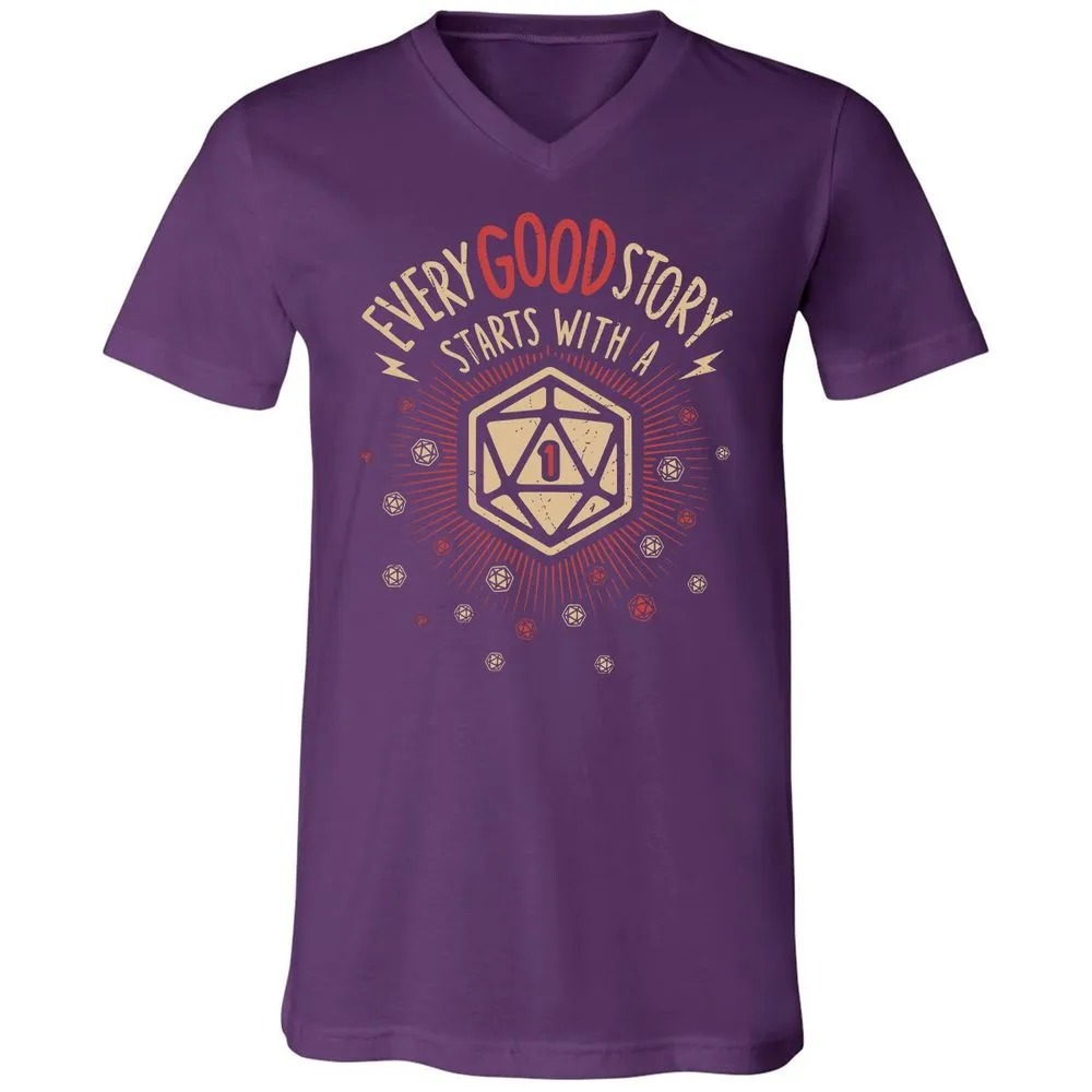 Unisex V-Neck T-Shirt - 4G42YFBF - Team Purple - 9