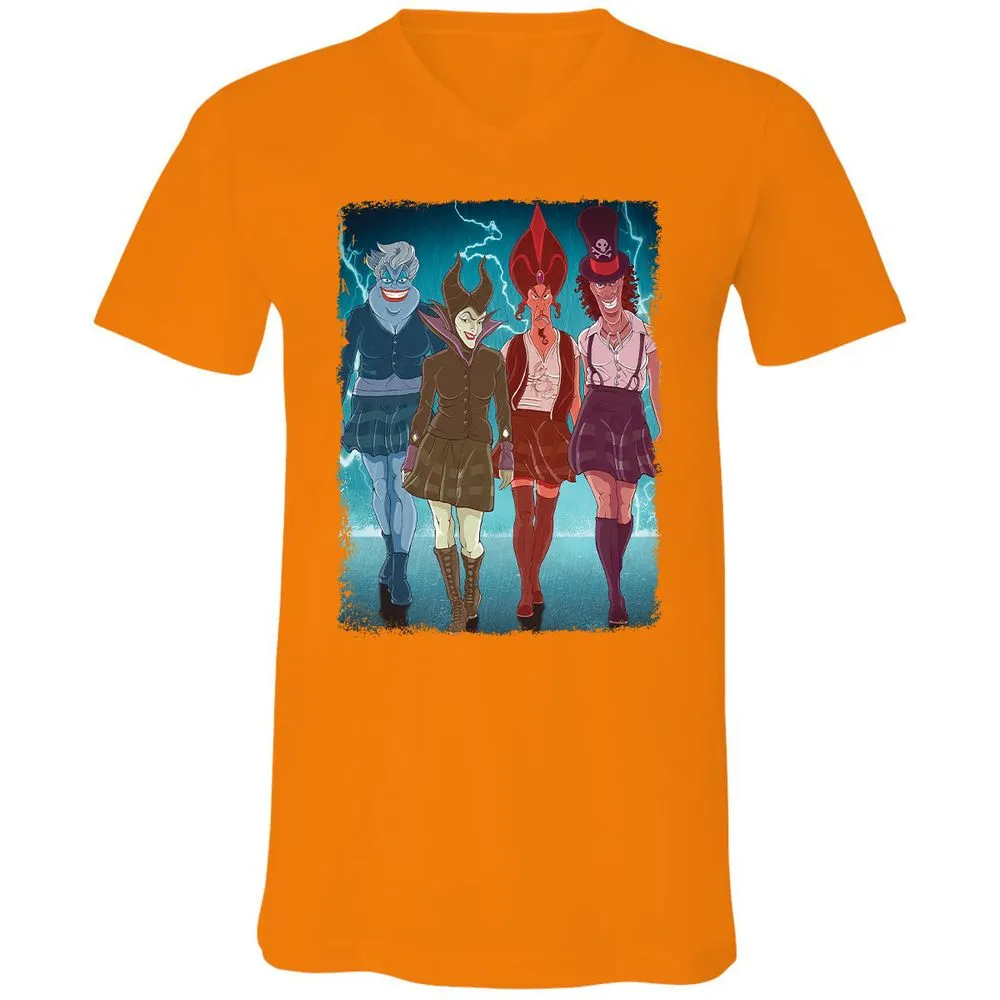 Unisex V-Neck T-Shirt - PQ5Y4NL1 - Orange - 11