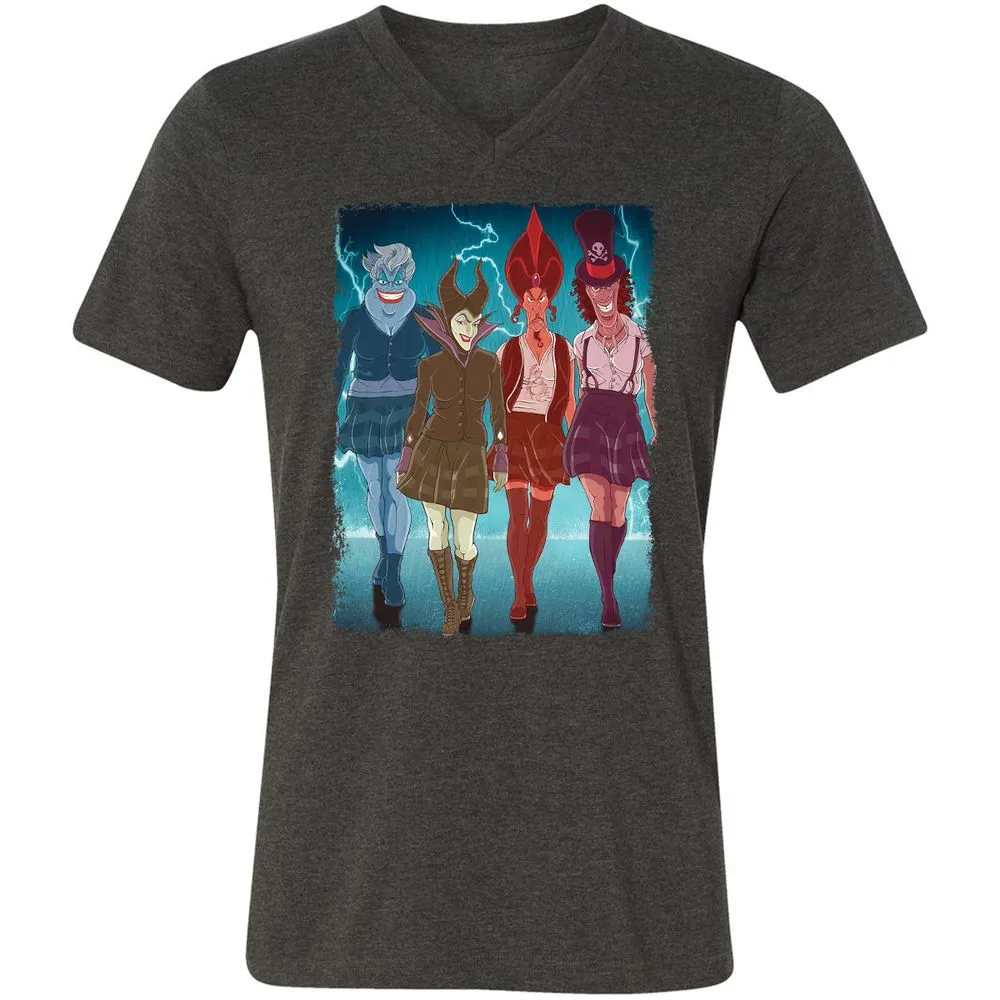 Unisex V-Neck T-Shirt - PQ5Y4NL1 - Dark Grey Heather - 8
