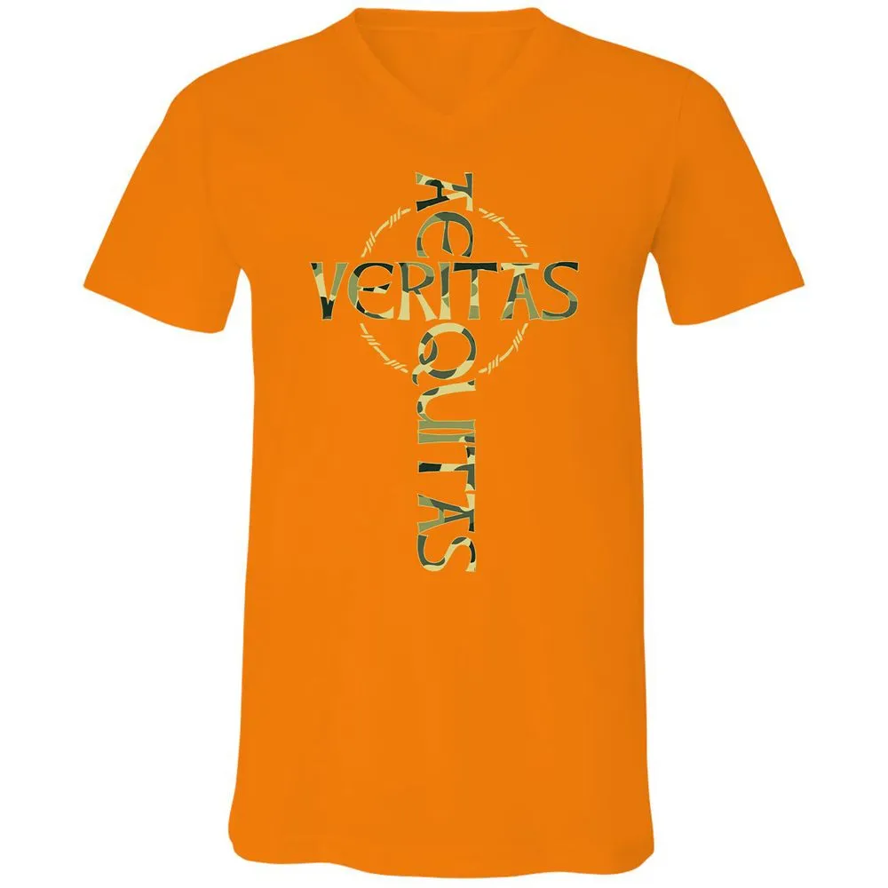 Unisex V-Neck T-Shirt - 9QBZ5HFV - Orange - 11
