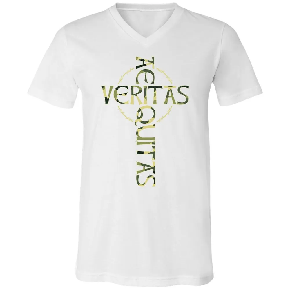 Unisex V-Neck T-Shirt - 9QBZ5HFV - White - 5