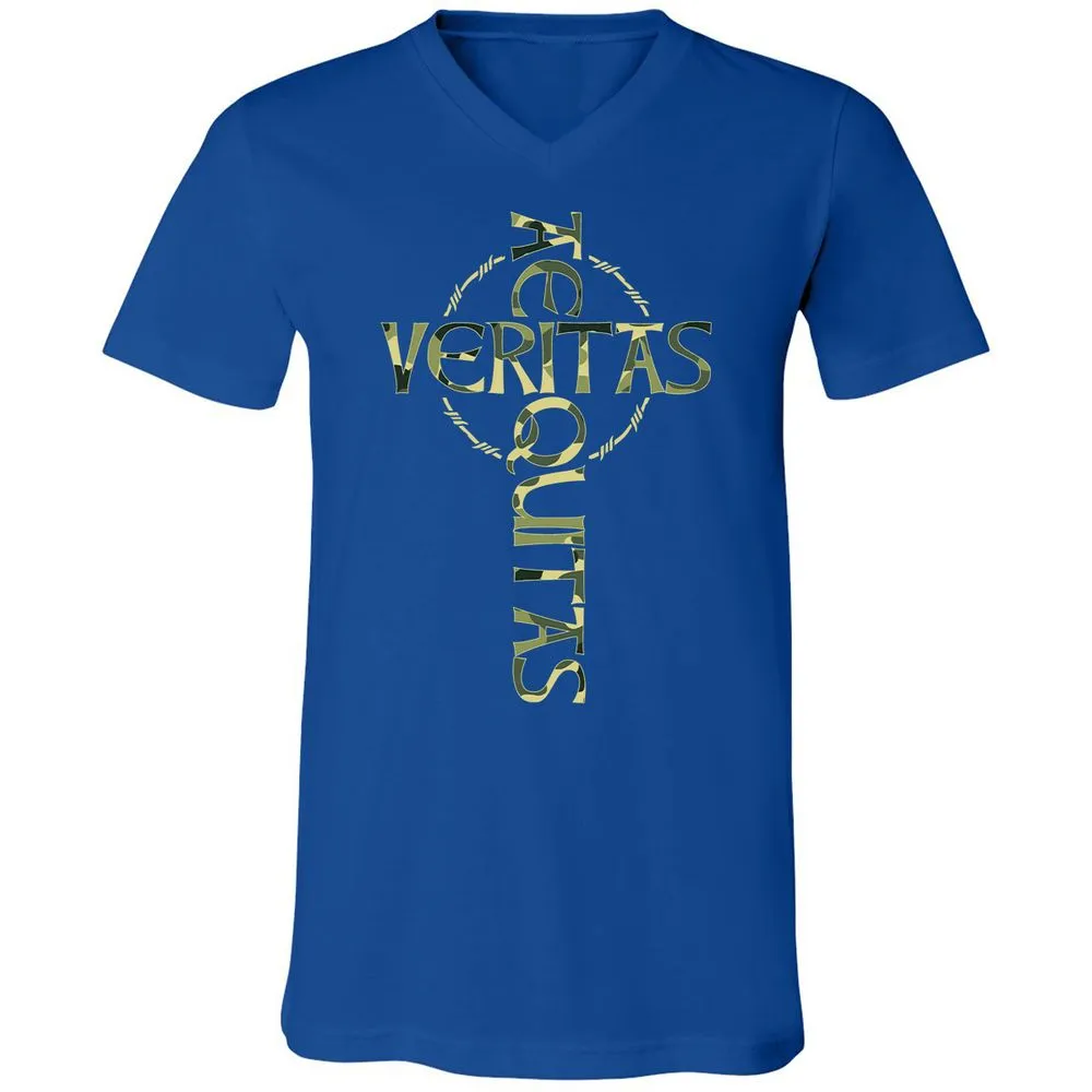 Unisex V-Neck T-Shirt - 9QBZ5HFV - True Royal - 4
