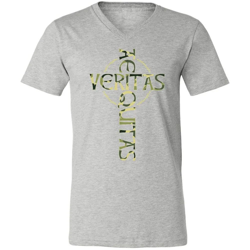 Unisex V-Neck T-Shirt - 9QBZ5HFV - Athletic Heather - 7
