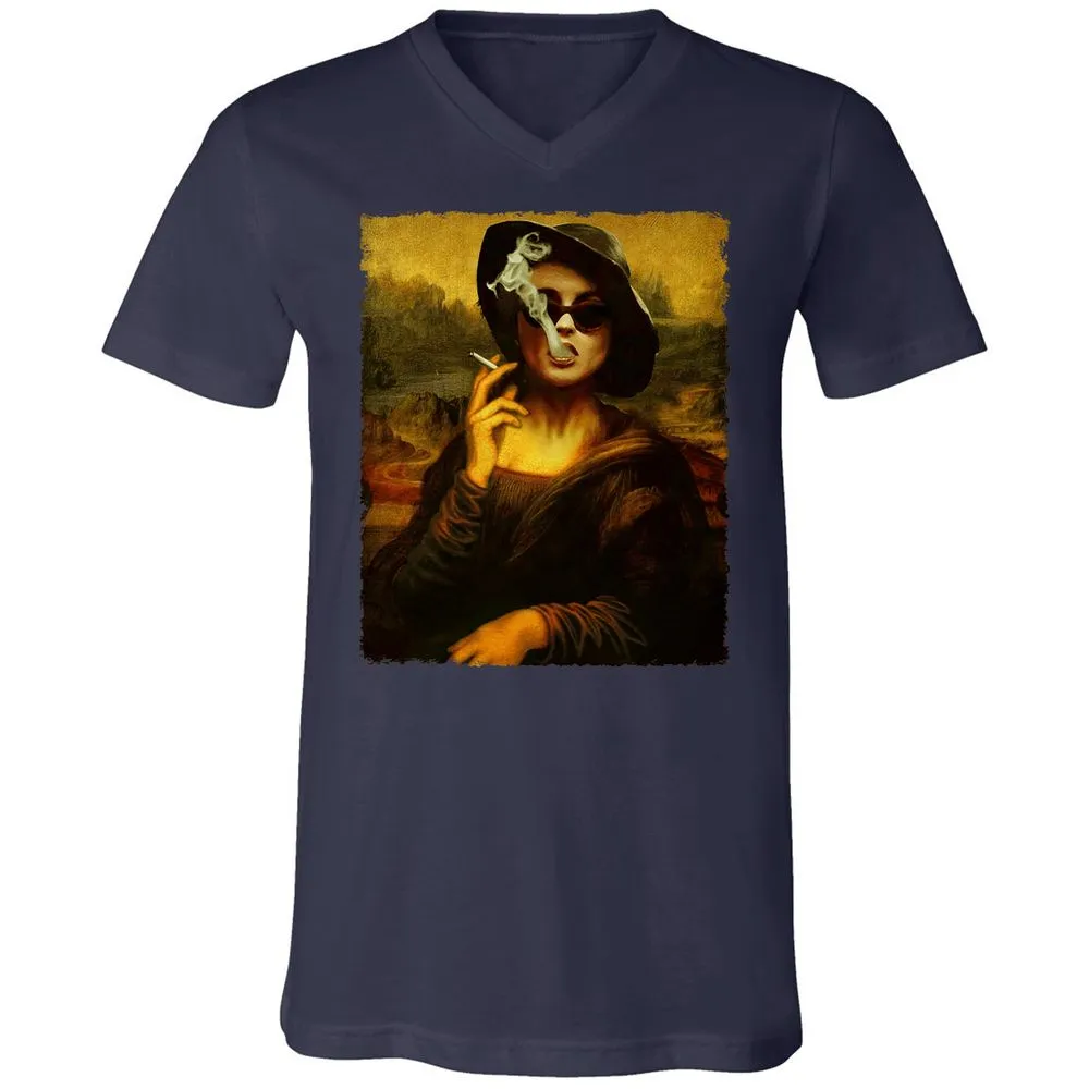 Unisex V-Neck T-Shirt - RMKVT35Q - Navy - 2