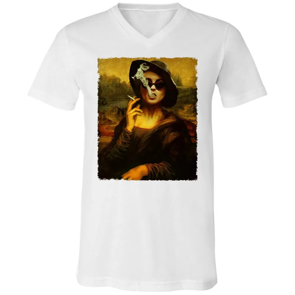 Unisex V-Neck T-Shirt - RMKVT35Q - White - 5