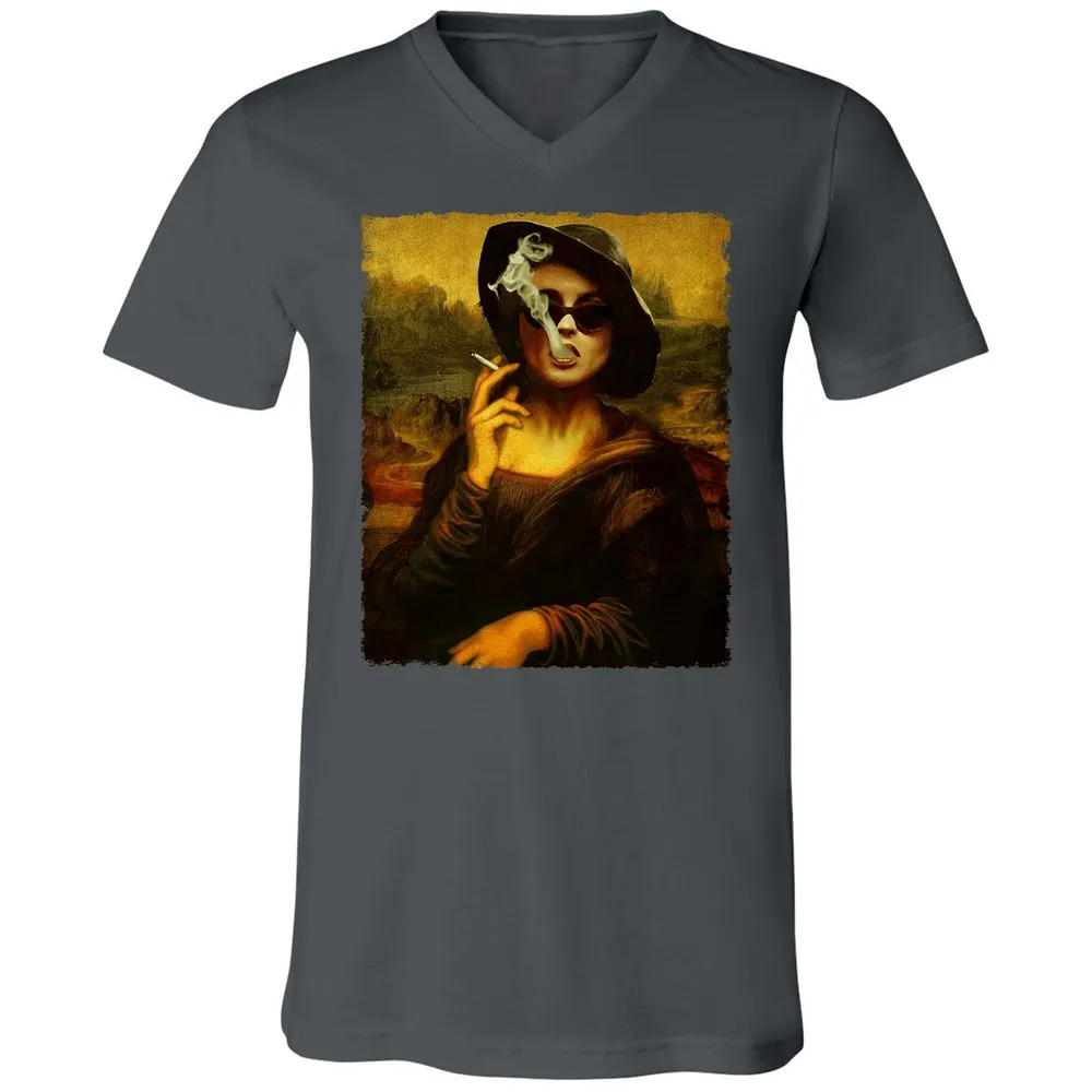 Unisex V-Neck T-Shirt - RMKVT35Q - Asphalt - 12