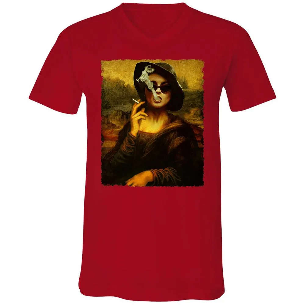 Unisex V-Neck T-Shirt - RMKVT35Q - Red - 3