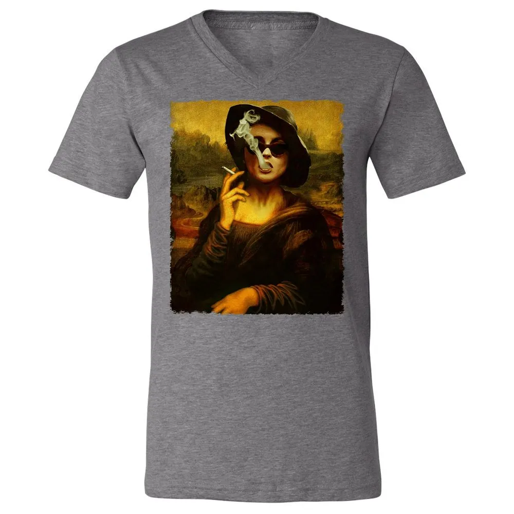 Unisex V-Neck T-Shirt - RMKVT35Q - Deep Heather - 13