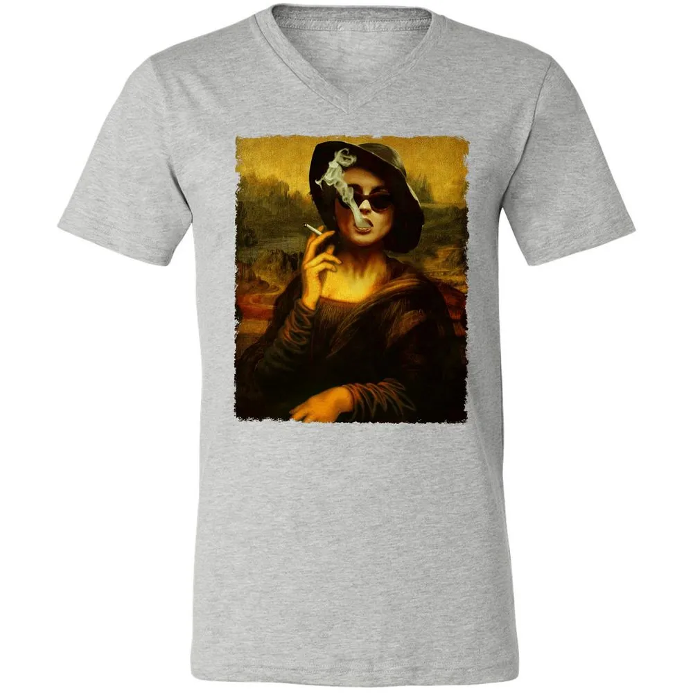 Unisex V-Neck T-Shirt - RMKVT35Q - Athletic Heather - 7
