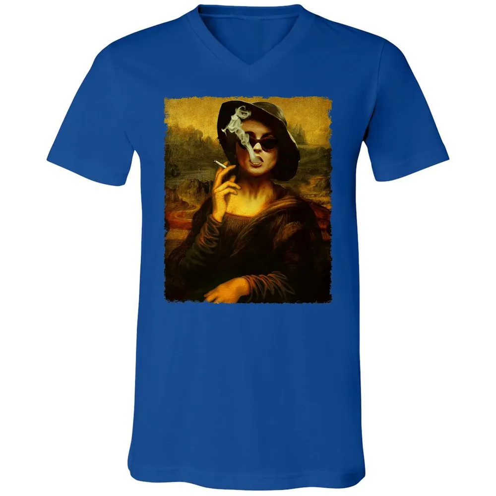 Unisex V-Neck T-Shirt - RMKVT35Q - True Royal - 4