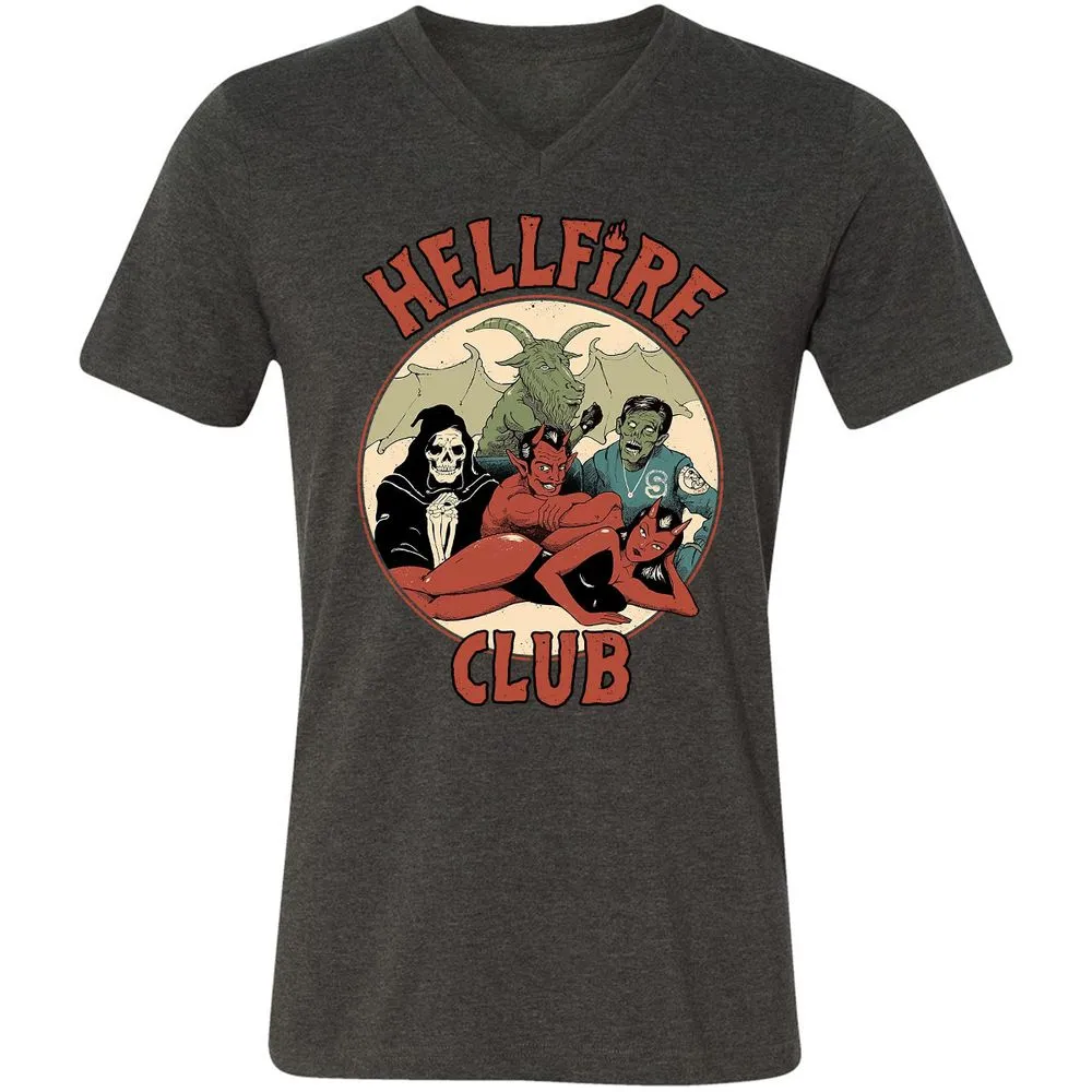 Unisex V-Neck T-Shirt - WQ2ADANK - Dark Grey Heather - 8