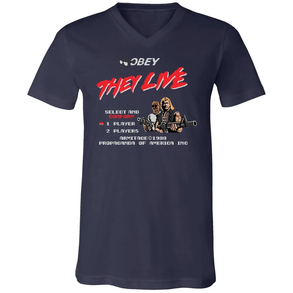 Unisex V-Neck T-Shirt - PZPZ2CQV - Navy - 2