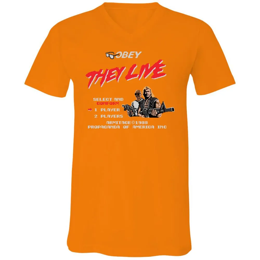 Unisex V-Neck T-Shirt - PZPZ2CQV - Orange - 11
