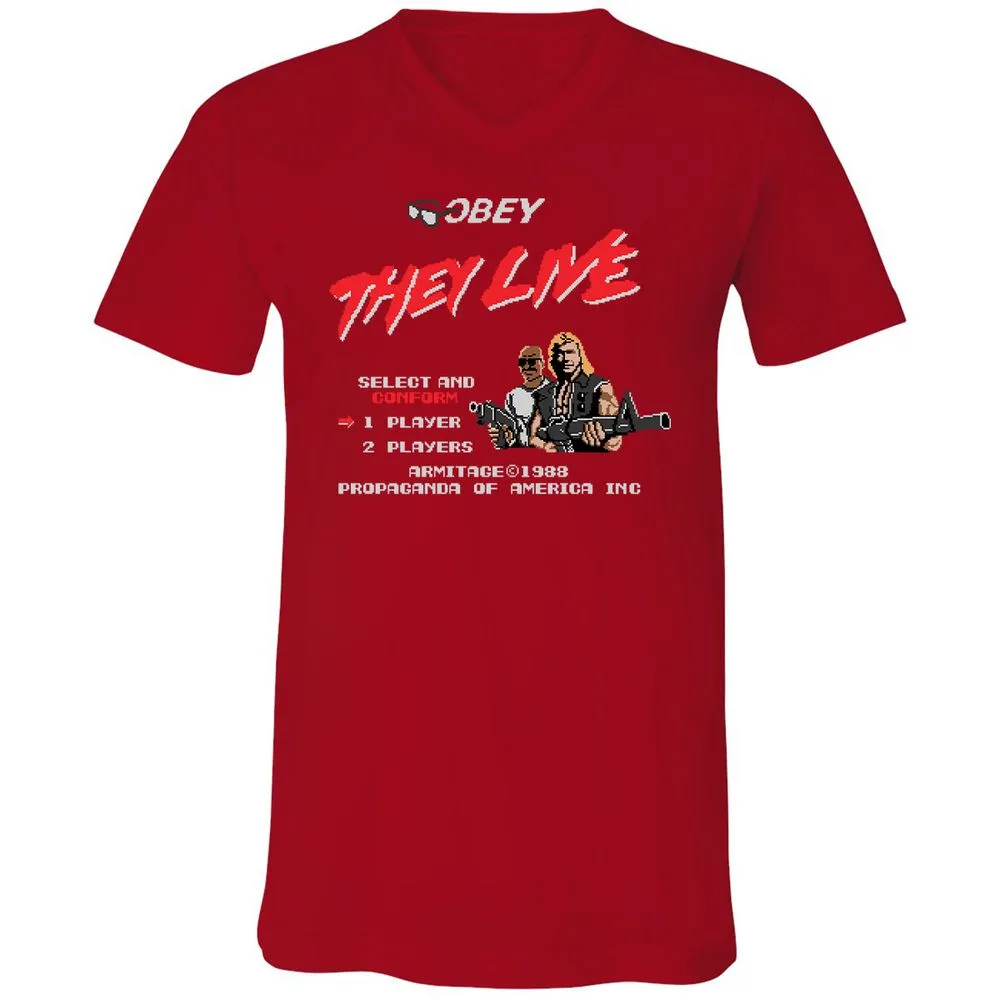 Unisex V-Neck T-Shirt - PZPZ2CQV - Red - 3