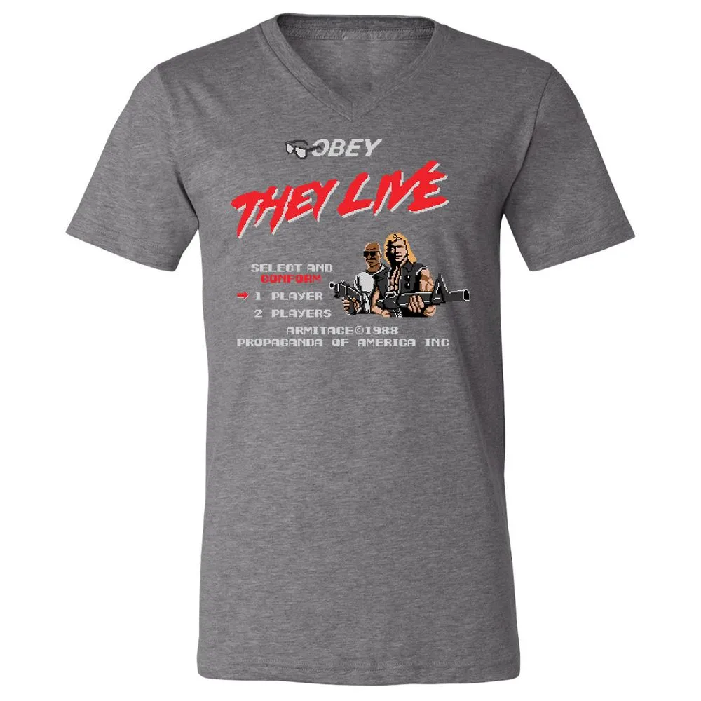 Unisex V-Neck T-Shirt - PZPZ2CQV - Deep Heather - 13