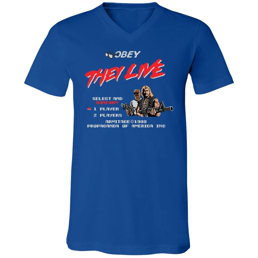 Unisex V-Neck T-Shirt - PZPZ2CQV - True Royal - 4