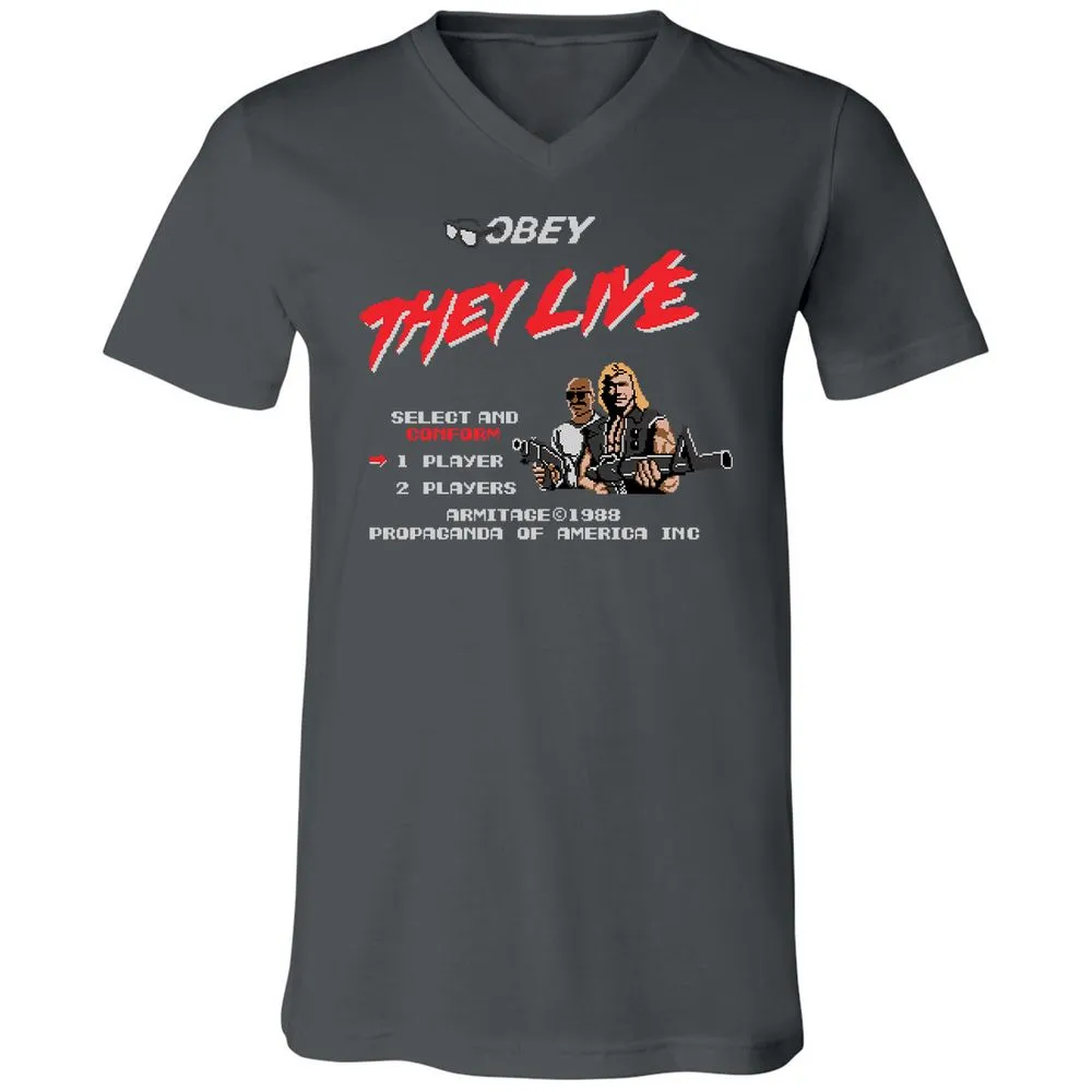 Unisex V-Neck T-Shirt - PZPZ2CQV - Asphalt - 12