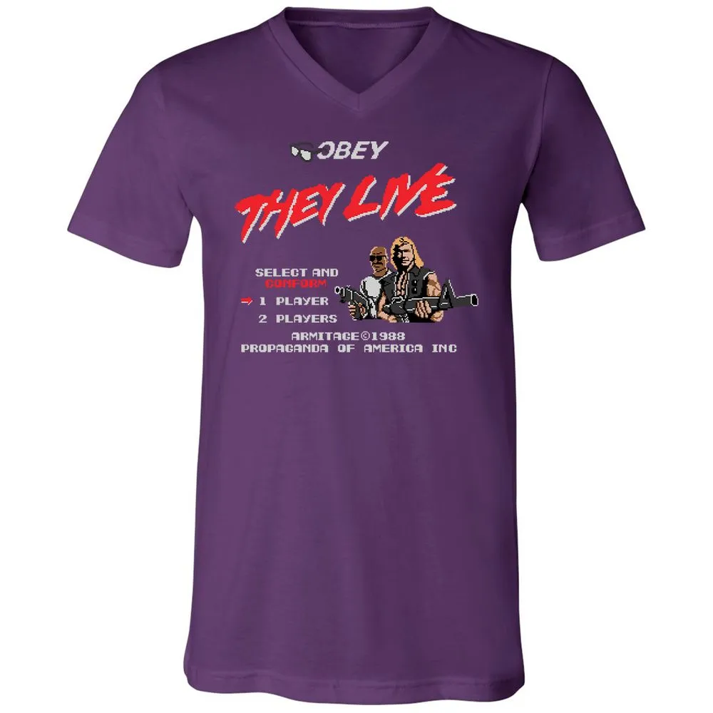 Unisex V-Neck T-Shirt - PZPZ2CQV - Team Purple - 9