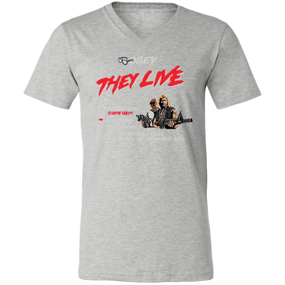 Unisex V-Neck T-Shirt - PZPZ2CQV - Athletic Heather - 7