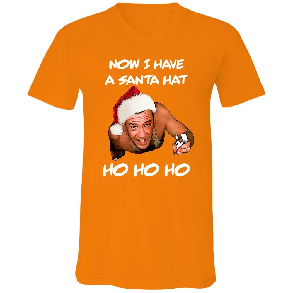 Unisex V-Neck T-Shirt - 2V6QZD4C - Orange - 11