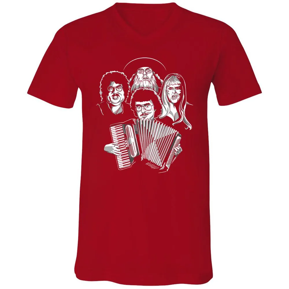 Unisex V-Neck T-Shirt - 38D1T2CC - Red - 3