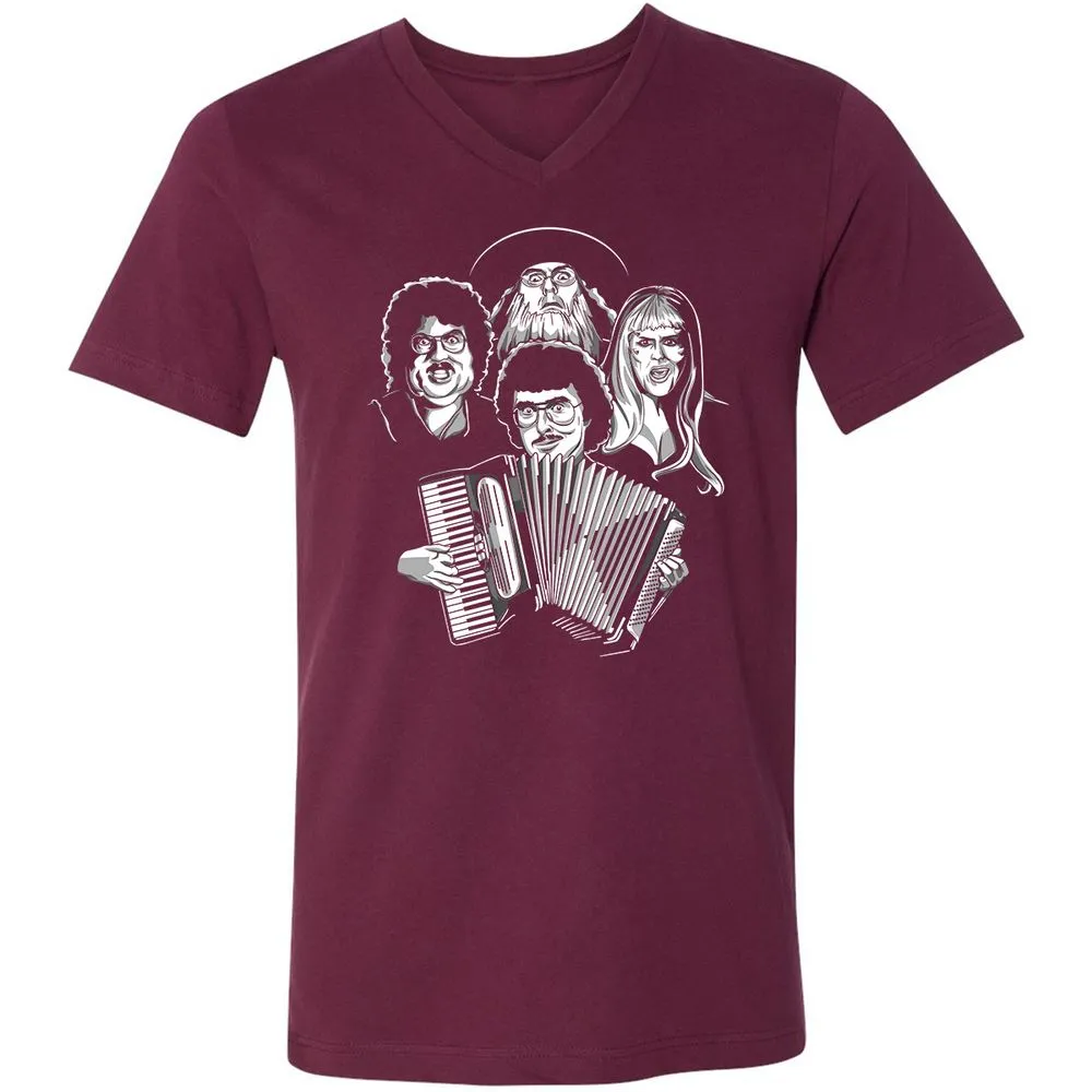 Unisex V-Neck T-Shirt - 38D1T2CC - Maroon - 6