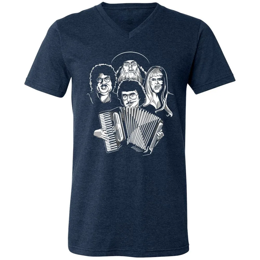 Unisex V-Neck T-Shirt - 38D1T2CC - Heather Navy - 15