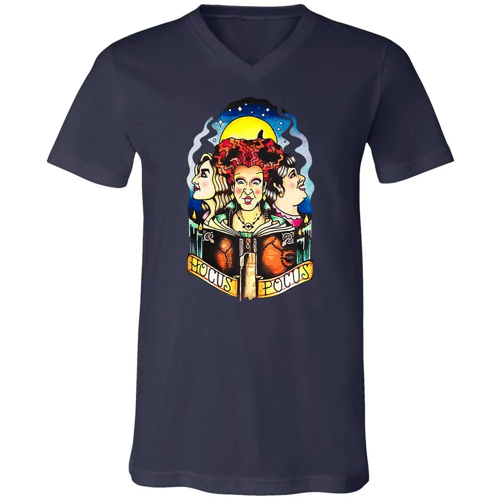 Unisex V-Neck T-Shirt - 5623WGXW - Navy - 2