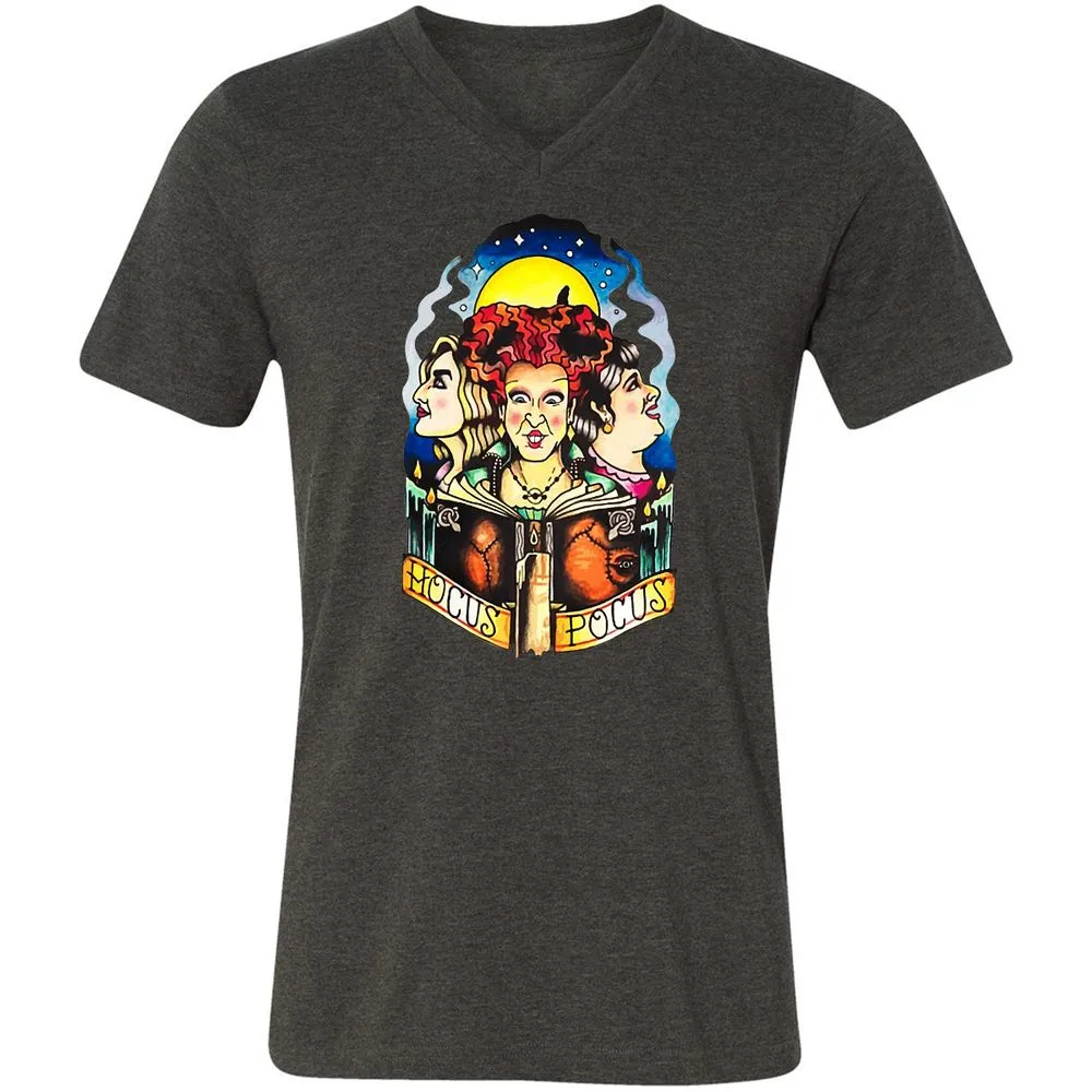 Unisex V-Neck T-Shirt - 5623WGXW - Dark Grey Heather - 8