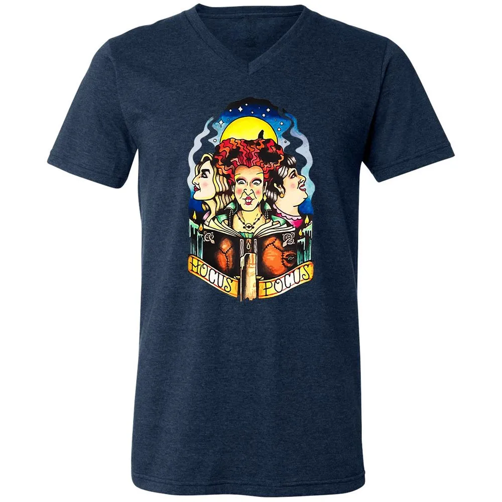 Unisex V-Neck T-Shirt - 5623WGXW - Heather Navy - 15