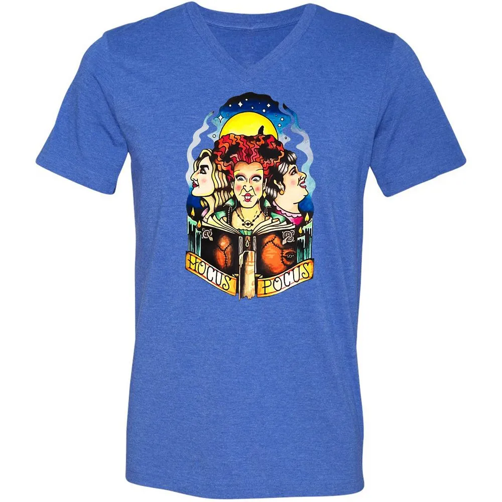 Unisex V-Neck T-Shirt - 5623WGXW - Heather True Royal - 14