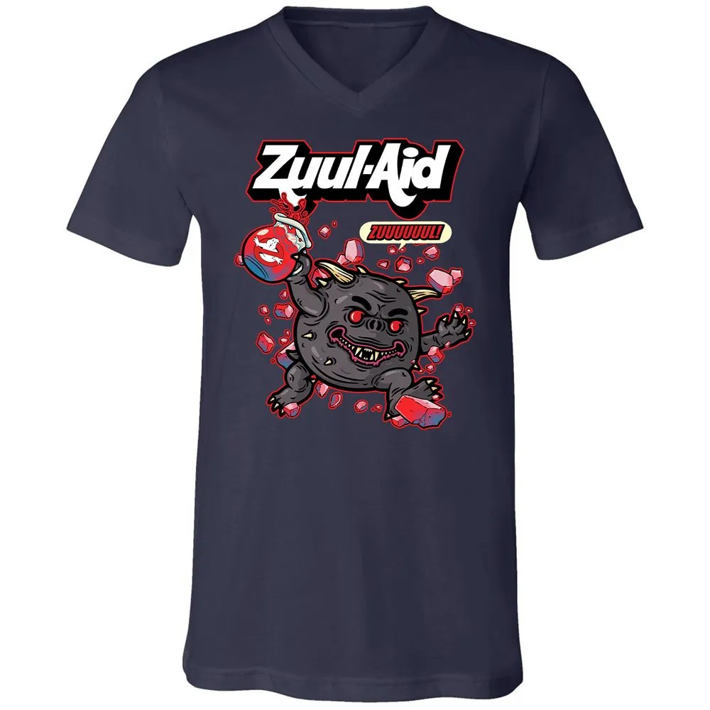 Unisex V-Neck T-Shirt - 5APV7HMY - Navy - 2