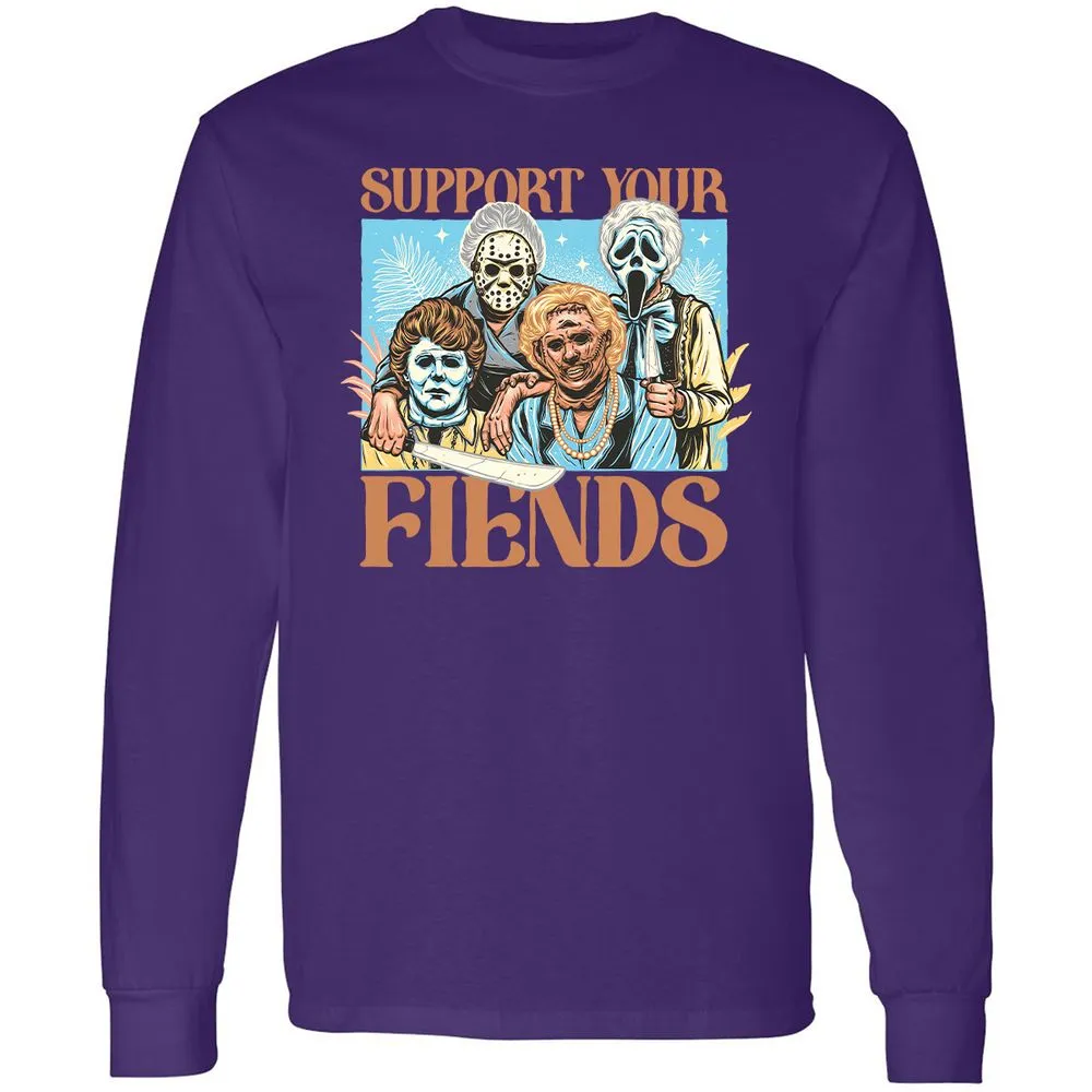 Long Sleeve T-Shirt - G8B8J5ZV - Purple - 13
