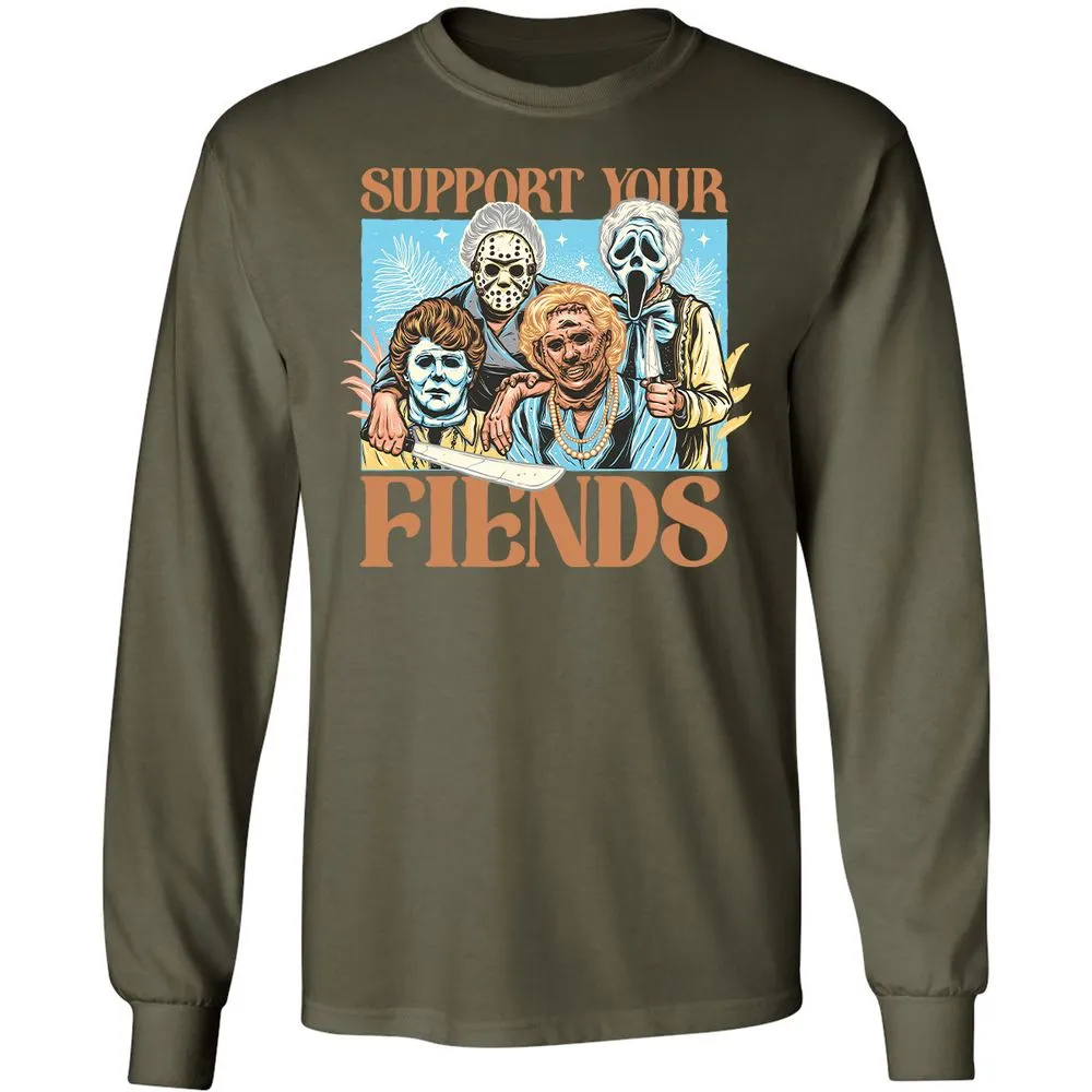 Long Sleeve T-Shirt - G8B8J5ZV - Military Green - 16