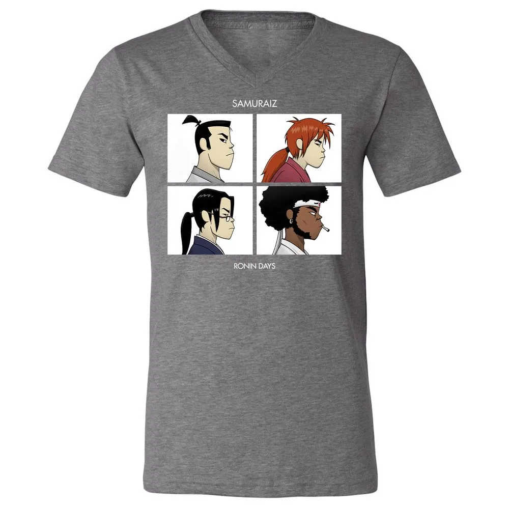 Unisex V-Neck T-Shirt - XFWR5DR4 - Deep Heather - 13
