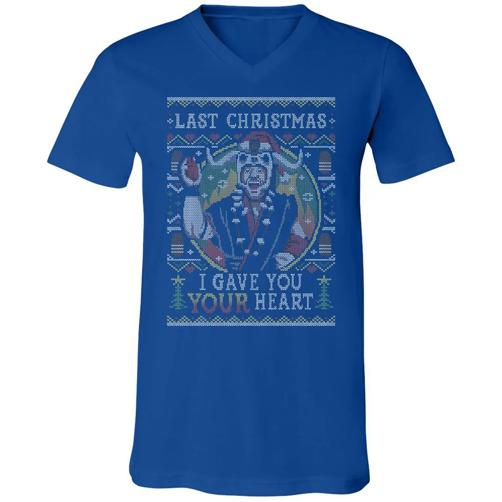 Unisex V-Neck T-Shirt - RPYBKFFG - True Royal - 4