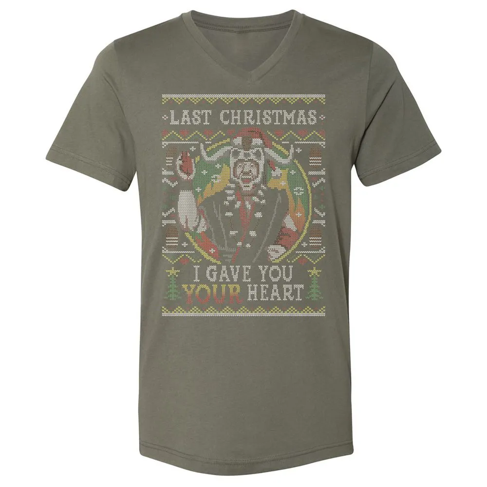 Unisex V-Neck T-Shirt - RPYBKFFG - Military Green - 10