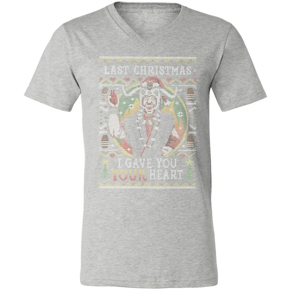 Unisex V-Neck T-Shirt - RPYBKFFG - Athletic Heather - 7