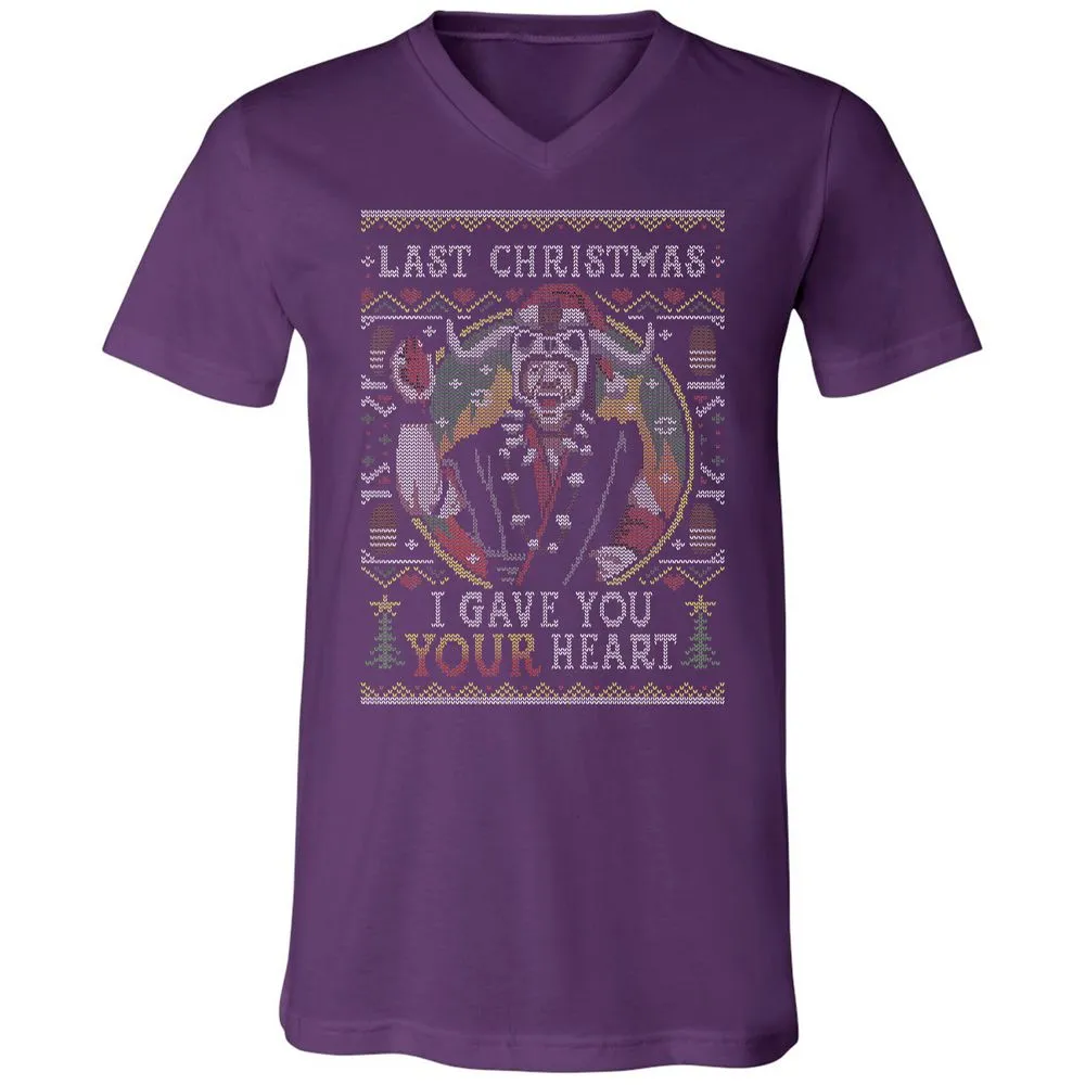 Unisex V-Neck T-Shirt - RPYBKFFG - Team Purple - 9