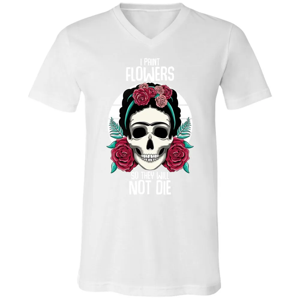 Unisex V-Neck T-Shirt - JXFCFX79 - White - 5