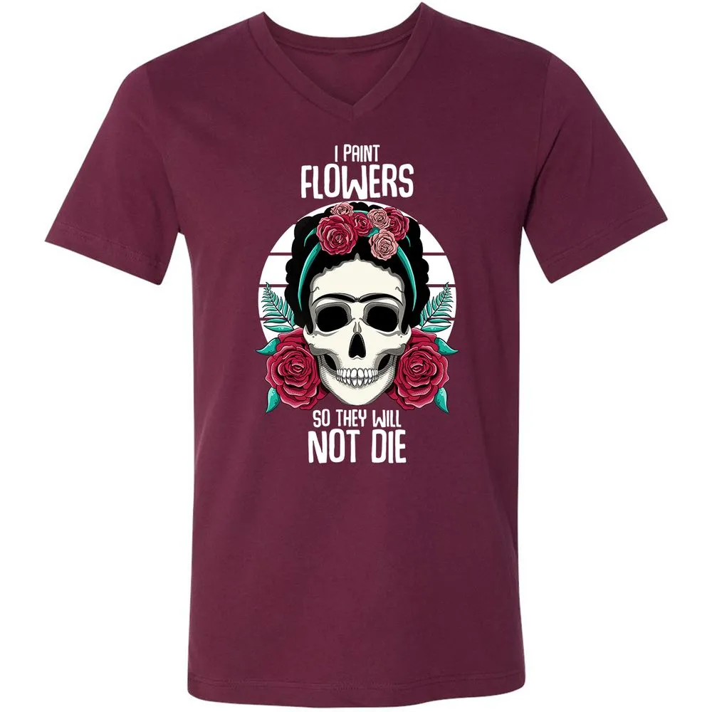 Unisex V-Neck T-Shirt - JXFCFX79 - Maroon - 6